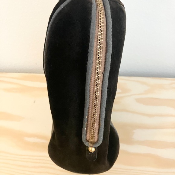 Vintage Black Juicy Couture Purse Tote Bag Handbag Daydreamer Velour Floral Y2K - Picture 6 of 10